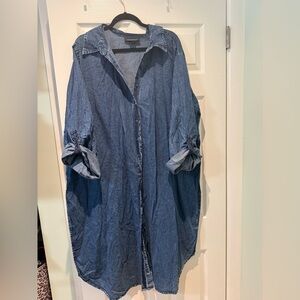 Ashley Stewart Blue Denim Top